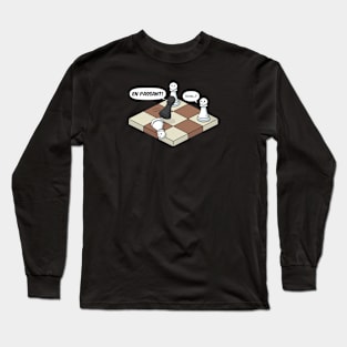 Funny En Passant Chess Comic Long Sleeve T-Shirt